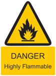 DANGER Highly Flammable Sign